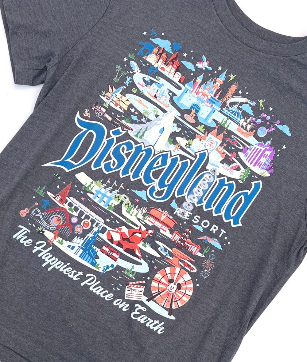 Disneyland Resort Attractions Opening Day Grey T-Shirt - Size Large - NWT